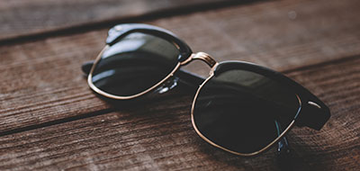 Glasses on table